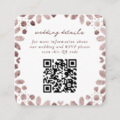 Brown marokkanische Tiles QR Code Wedding Begleitkarte (Vorderseite)