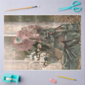 Brown Mary Antoinette Verziert Portrait Lady Seidenpapier (Basteln)