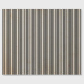 Brown Masala Vintag Strip Wrapping Paper Geschenkpapier (Flach)