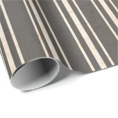 Brown Masala Vintag Strip Wrapping Paper Geschenkpapier (Rolleneckpunkt)