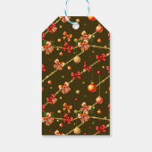 Brown Matte Christmas Design Geschenkanhänger (Rückseite)