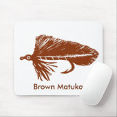"Brown Matuka" Classic Trout Fly Mousepad (Mit Mouse)