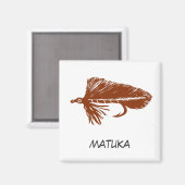 "Brown Matuka" Flyfish Art Magnet (Vorderseite/Rückseite)