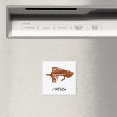 "Brown Matuka" Flyfish Art Magnet (In Situ (Geschirrspüler))