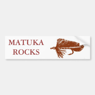 Brown Matuka Forelle Streamer Köder Autoaufkleber