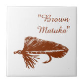 "Brown Matuka" Streamer Forellenfliege Fliesen. Fliese (Vorderseite)