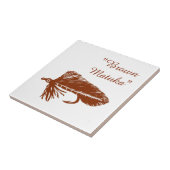 "Brown Matuka" Streamer Forellenfliege Fliesen. Fliese (Seite)