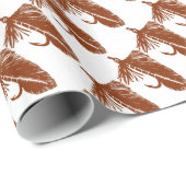 "Brown Matuka Streamer" Foreut Fly Wrapping Paper Geschenkpapier (Rolleneckpunkt)