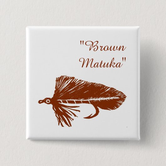 Brown Matuka Streamer für Fliegenfischen, Fliegenb Button (Vorderseite)