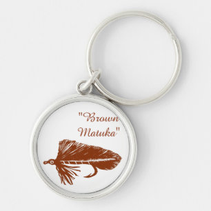 Brown Matuka Streamer für Fliegenfischen Schlüsselanhänger