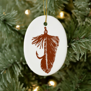 Brown "Matuka" streamer" Weihnachtsschmuck
