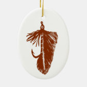 Brown "Matuka" streamer" Weihnachtsschmuck (Hinten)