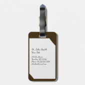 Brown Medipboard with Stethoscope Gepäckanhänger (Rückseite vertikal)