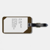 Brown Medipboard with Stethoscope Gepäckanhänger (Rückseite horizontal)