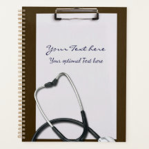Brown Medipboard with Stethoscope