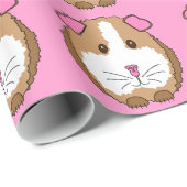 Brown-Meerschweinchen-Entwurfs-Packpapier Geschenkpapier (Rolleneckpunkt)