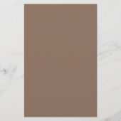 Brown Menu Floral Leaf Wasserfarbe - Hochzeitsfeie (Rückseite)