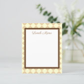 Brown Menu Lunch and Dinner in Diamond Design (Stehend Vorderseite)