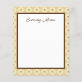 Brown Menu Lunch and Dinner in Diamond Design (Rückseite)