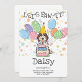 Brown Merle Cockapoo Cavapoo Dog Birthday Party Einladung (Vorne/Hinten)