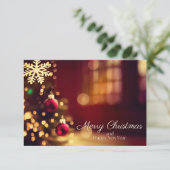 Brown Merry Christmas Greeting Karte (Stehend Vorderseite)