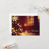 Brown Merry Christmas Greeting Karte (Vorderseite/Rückseite Beispiel)