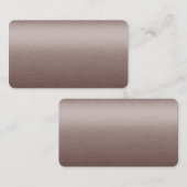 Brown Metal Blank Business Card Visitenkarte (Vorne/Hinten)