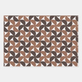 Brown Mid Century Modern Pattern Geschenkpapier Set (Vorderseite 3)