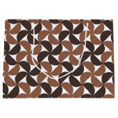 Brown Mid Century Modern Pattern Große Geschenktüte (Vorderseite)