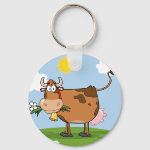 Brown-Milchkuh Schlüsselanhänger