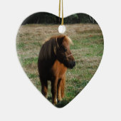 Brown Miniature Horses Keramik Ornament (Rechts)