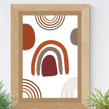 Brown Minimalistisch Abstrakt Boho Geometric