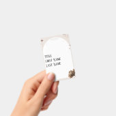 Brown Minimalistisch Boho Notes benutzerdefinierba Ausweis (Handheld)