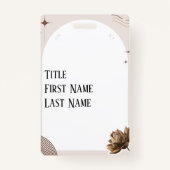 Brown Minimalistisch Boho Notes benutzerdefinierba Ausweis (Vorderseite)