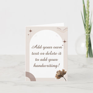 Brown Minimalistisch Boho Notes benutzerdefinierba Einladung