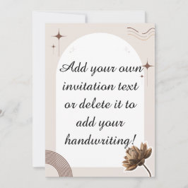Brown Minimalistisch Boho Notes benutzerdefinierba Einladung