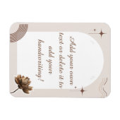 Brown Minimalistisch Boho Notes benutzerdefinierba Magnet (Horizontal)