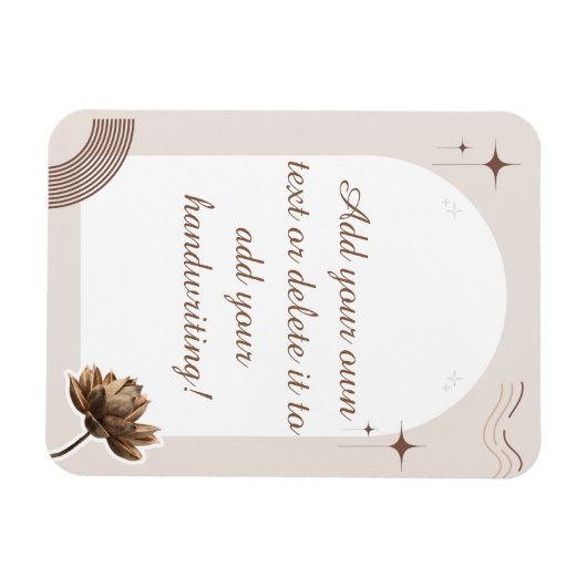 Brown Minimalistisch Boho Notes benutzerdefinierba Magnet (Horizontal)