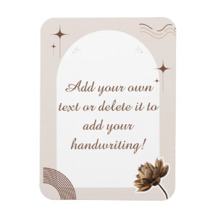 Brown Minimalistisch Boho Notes benutzerdefinierba Magnet