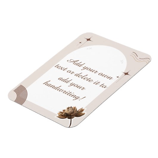 Brown Minimalistisch Boho Notes benutzerdefinierba Magnet (Linke Seite)