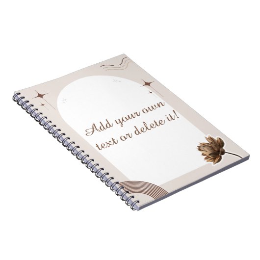 Brown Minimalistisch Boho Notes benutzerdefinierba Notizblock (Rechte Seite)