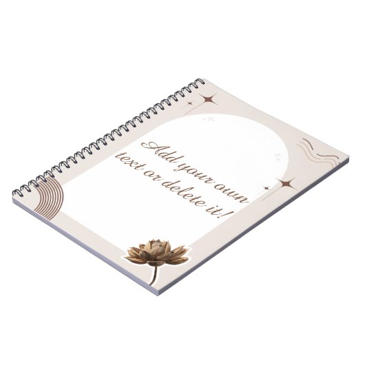 Brown Minimalistisch Boho Notes benutzerdefinierba Notizblock (Linke Seite)