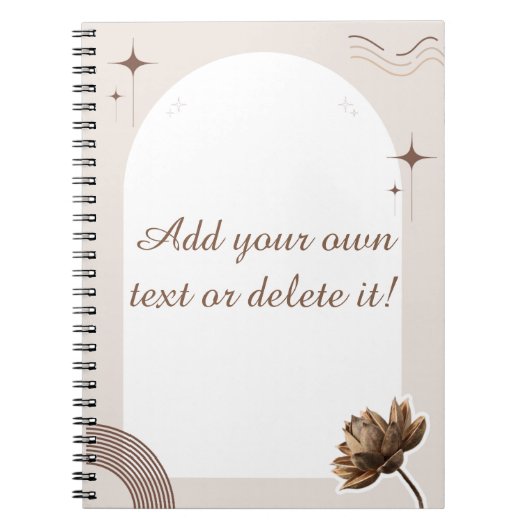 Brown Minimalistisch Boho Notes benutzerdefinierba Notizblock (Vorderseite)