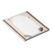 Brown Minimalistisch Boho Notes benutzerdefinierba Notizblock (angewinkelt)