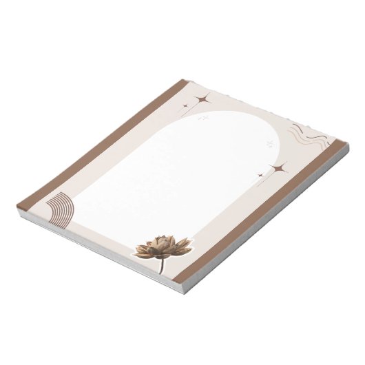 Brown Minimalistisch Boho Notes benutzerdefinierba Notizblock (Rotiert)