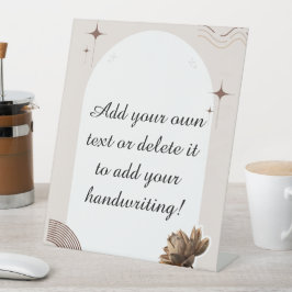 Brown Minimalistisch Boho Notes benutzerdefinierba Sockelschild
