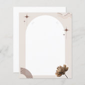 Brown Minimalistisch Boho Notes Blank (Vorne/Hinten)