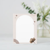 Brown Minimalistisch Boho Notes Blank (Stehend Vorderseite)