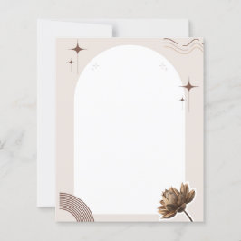 Brown Minimalistisch Boho Notes Blank