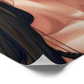 Brown Mit Augen Brünett Anime Girl Poster (Ecke)